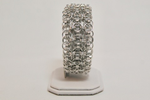 Helm Weave Cuff in Bright Aluminum